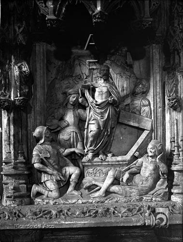La catedral. Retablo de Montearagón. Escena de la Resurrección. Ricardo del Arco y Garay. Huesca